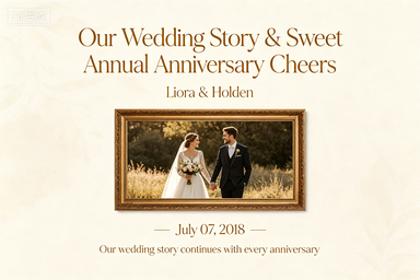 RS-0505 | Our Wedding Story & Sweet Annual Anniversary Cheers
