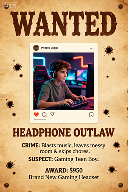RS-1708 | Wanted-Headphone Outlaw (Teen Boy Focus)