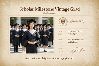 RS-1001 | Scholar Milestone Vintage Grad Keepsake