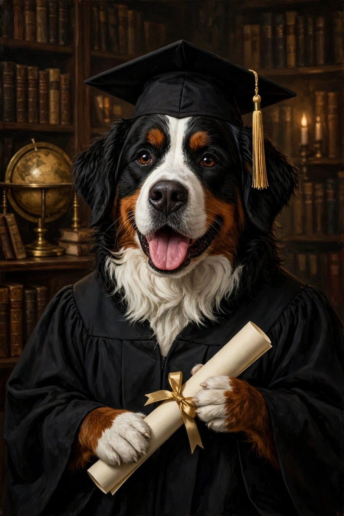 Custom Pet Graduation Portrait from Photo - Digital File Only