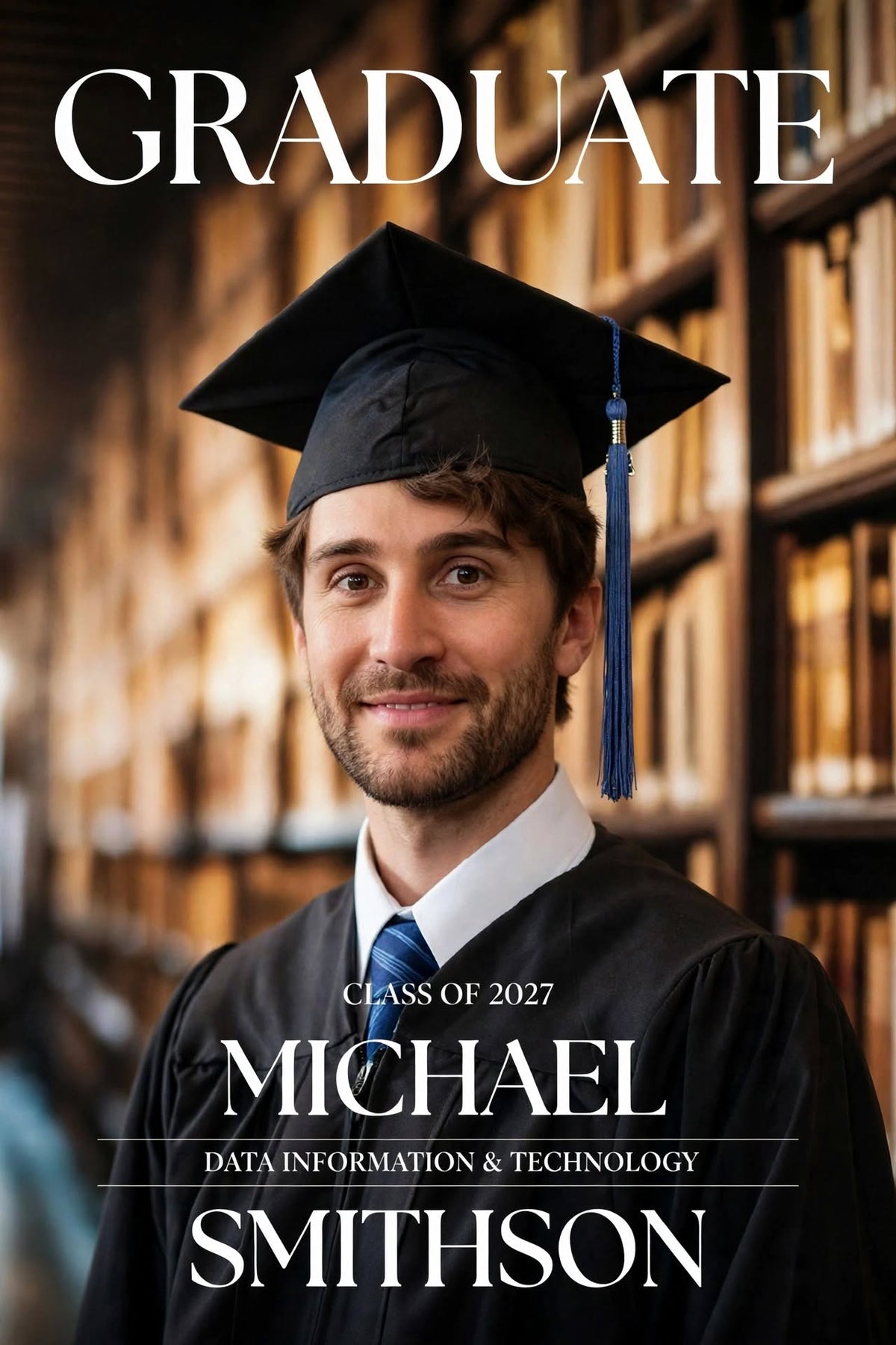 Custom Magazine Cover Graduation Portrait from Photo - Digital File Only
