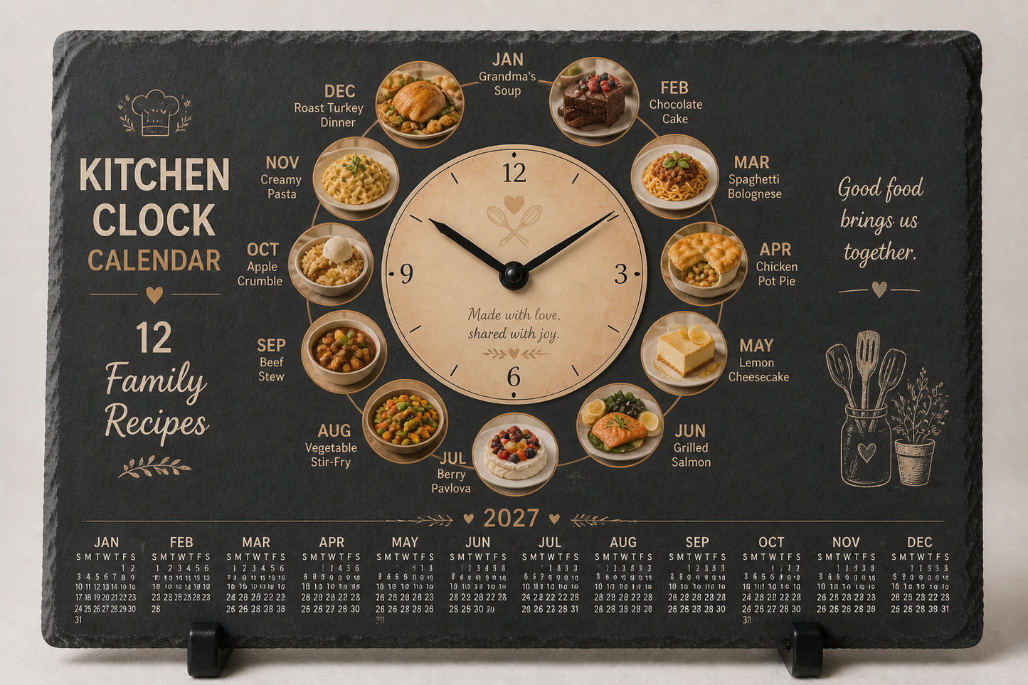 4. Travel Memories Clock Calendar