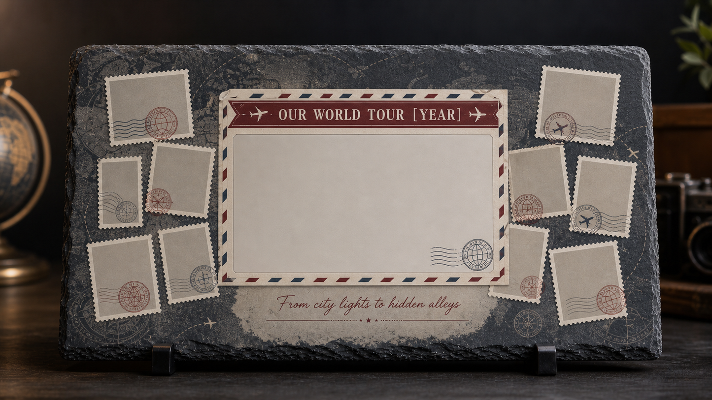 World Tour Stamp Postcards