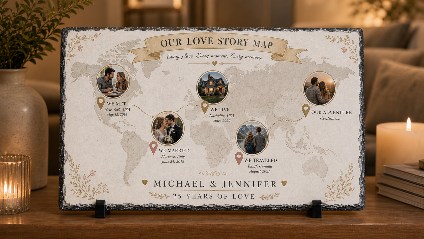 Our Love Story Map Slate