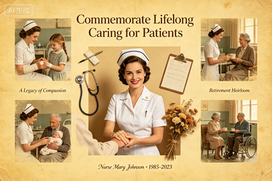 RS-1303 | Compassionate Nurse Retirement Heirloom (Nurse / Medical Staff Retirement Collection)