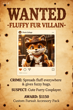 RS-1716 | Wanted-Fluffy Fur Villain (Furry Cosplay Person)