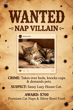 RS-1707 | Wanted-Nap Villain (Cat Pet Focus)