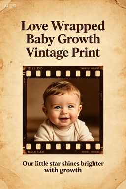 RS-1612 | Love Wrapped Baby Growth Vintage Print