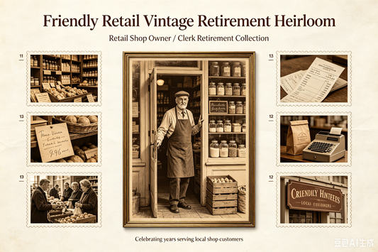 RS-1318 | Friendly Retail Vintage Retirement Heirloom (Retail Shop Owner / Clerk Retirement Collection)