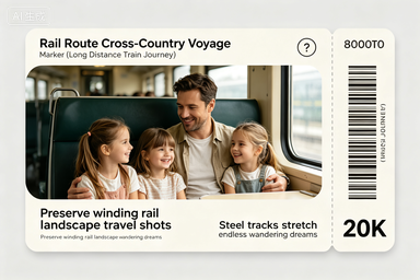 RS-0717 | Rail Route Cross-Country Voyage Marker (Long Distance Train Journey)