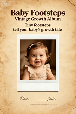 RS-1607 | Baby Footsteps Vintage Growth Album