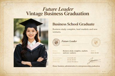 RS-1011 | Future Leader Vintage Business Grad Keepsake (Business School Graduate)