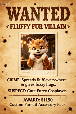 RS-1716 | Wanted-Fluffy Fur Villain (Furry Cosplay Person)