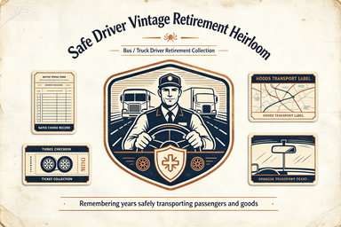 RS1314 | Safe Driver Vintage Retirement Heirloom (Bus / Truck Driver Retirement Collection)