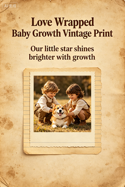 RS-1612 | Love Wrapped Baby Growth Vintage Print