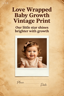 RS-1612 | Love Wrapped Baby Growth Vintage Print