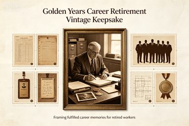 RS-1301 | Golden Years Career Retirement Vintage Keepsake
