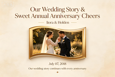 RS-0505 | Our Wedding Story & Sweet Annual Anniversary Cheers
