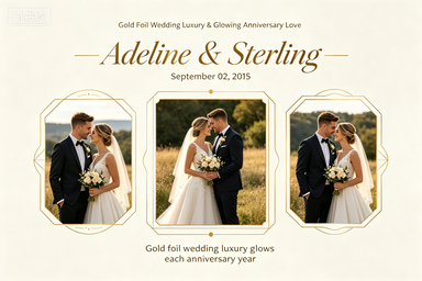 RS-0516 | Gold Foil Wedding Luxury & Glowing Anniversary Love