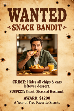 RS-1704 | Wanted - Snack Bandit (Husband/Man Focus)