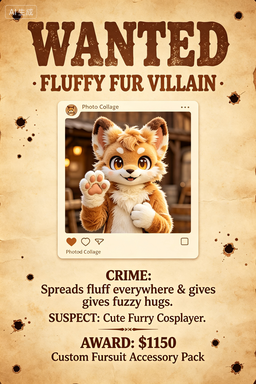 RS-1716 | Wanted-Fluffy Fur Villain (Furry Cosplay Person)