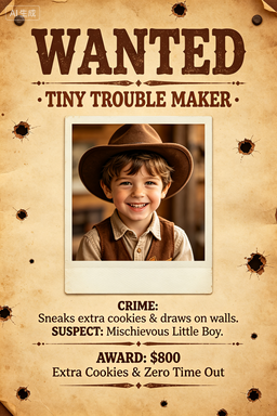 RS-1702 | Wanted - Tiny Trouble Maker (Little Boy Focus)