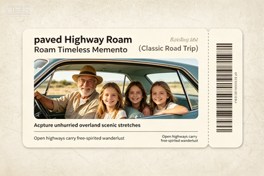 RS-0718 | Paved Highway Roam Timeless Memento (Classic Road Trip)
