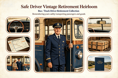 RS1314 | Safe Driver Vintage Retirement Heirloom (Bus / Truck Driver Retirement Collection)