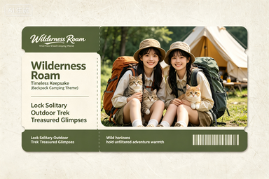 RS-0709 | Wilderness Roam Timeless Visual Keepsake (Backpack Camping Theme)
