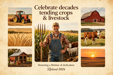 RS-1311 | Hardworking Farmer Vintage Retirement Print (Farm / Farmer Retirement Collection)