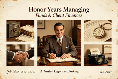 RS-1310 | Trusted Banker Vintage Retirement Keepsake (Banker / Financial Clerk Retirement Collection)