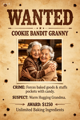 RS-1711 | Wanted-Cookie Bandit Granny (Grandma Focus)