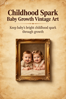 RS-1614 | Childhood Spark Baby Growth Vintage Art