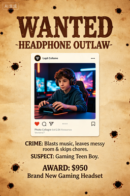 RS-1708 | Wanted-Headphone Outlaw (Teen Boy Focus)