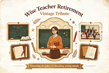 RS-1302 | Wise Teacher Retirement Vintage Tribute (Teacher Retirement Collection)