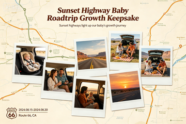 RS-0907 | Sunset Highway Baby Roadtrip Growth Keepsake