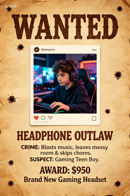 RS-1708 | Wanted-Headphone Outlaw (Teen Boy Focus)