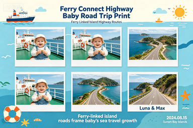 RS-0918 | Ferry Connect Highway Baby Road Trip Print
