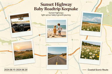 RS-0907 | Sunset Highway Baby Roadtrip Growth Keepsake