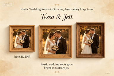 RS-0508 | Rustic Wedding Roots & Growing Anniversary Happiness