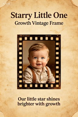 RS-1610 | Starry Little One Growth Vintage Frame