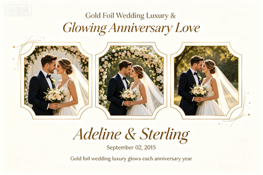 RS-0516 | Gold Foil Wedding Luxury & Glowing Anniversary Love