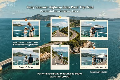 RS-0918 | Ferry Connect Highway Baby Road Trip Print