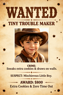 RS-1702 | Wanted - Tiny Trouble Maker (Little Boy Focus)