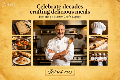 RS-1307 | Master Chef Vintage Retirement Tribute (Chef / Culinary Cook Retirement Collection)