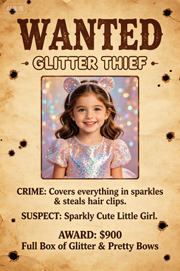 RS-1703 | Wanteed-Glitter Thief (Little Girl Focus)