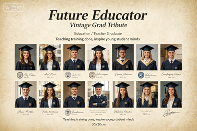 RS-1012 | Future Educator Vintage Grad Tribute (Education / Teacher Graduate)