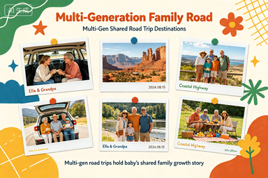 RS-0920 | Multi-Generation Family Road Trip Baby Growth Poster