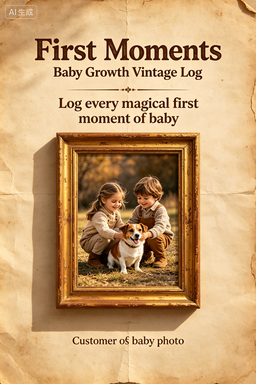 RS-1609 | First Moments Baby Growth Vintage Log