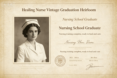 RS-1008 | Healing Nurse Vintage Graduation Heirloom (Nursing School Graduate)